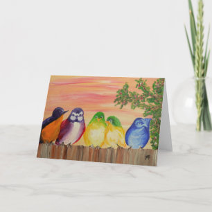 five Friends at Happyhour Card