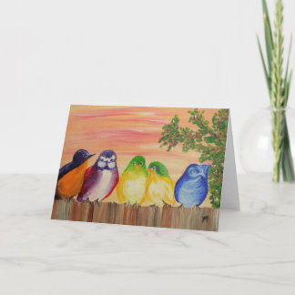 five Friends at Happyhour Card