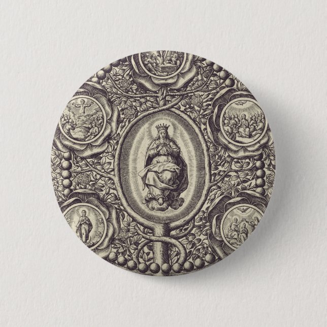 Five glorious mysteries 2 inch round button (Front)