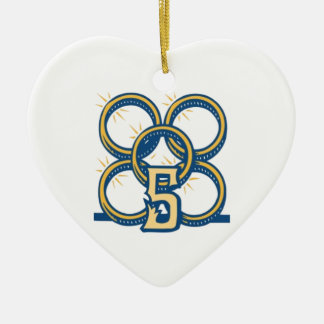 Five Gold Rings! Ceramic Ornament