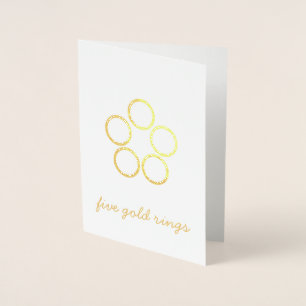 Five Gold Rings Foil Card