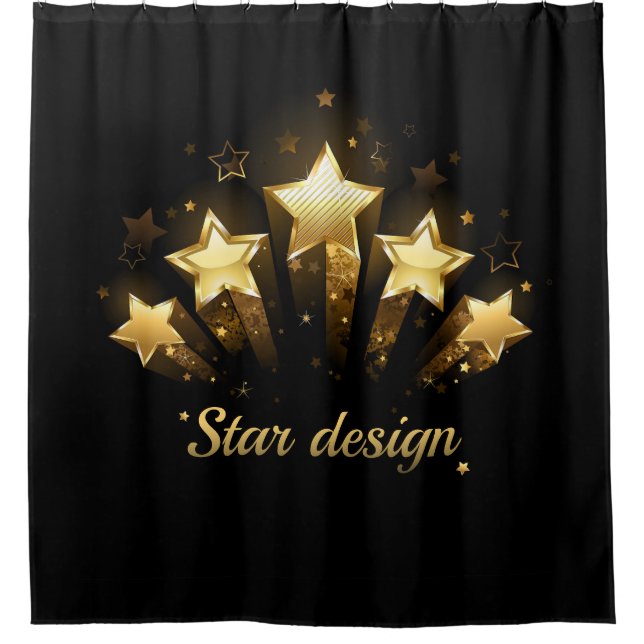 Five gold stars on black (Front)