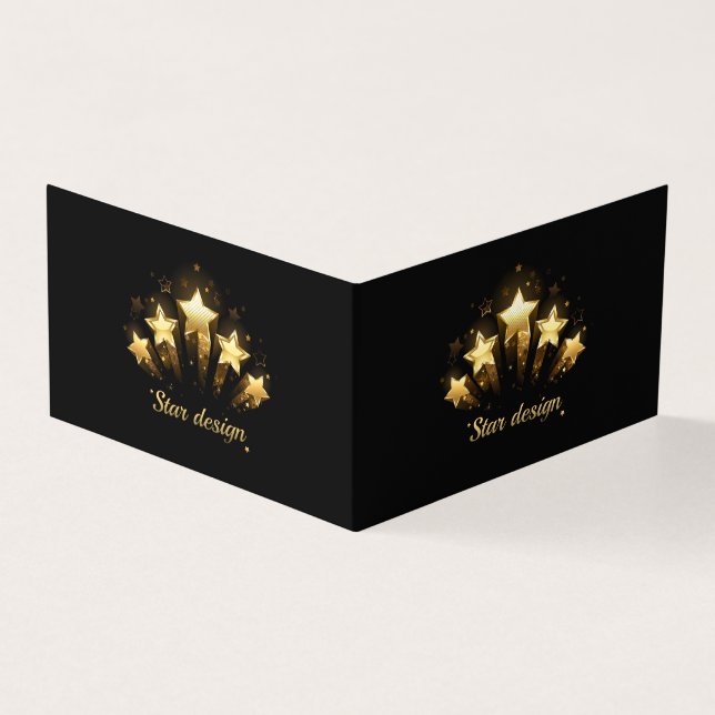 Five gold stars on black (Outside)