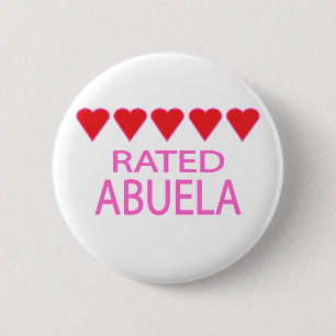 Five Heart Abuela 2 Inch Round Button