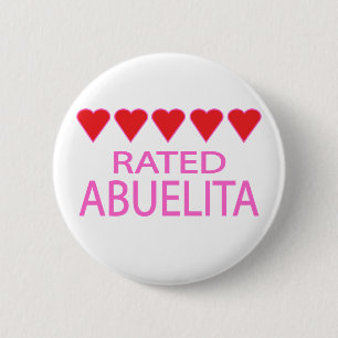 Five Heart Abuelita 2 Inch Round Button