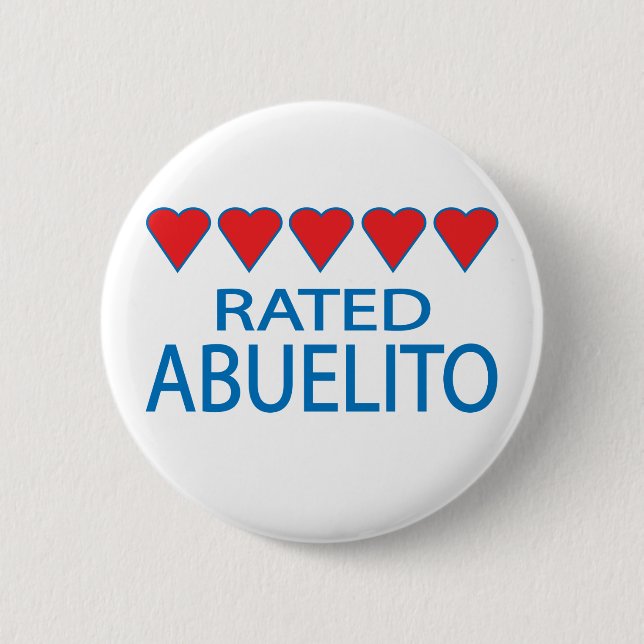 Five Heart Abuelito 2 Inch Round Button (Front)