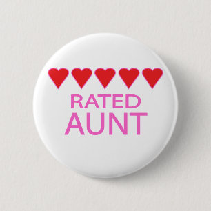 Five Heart Aunt 2 Inch Round Button