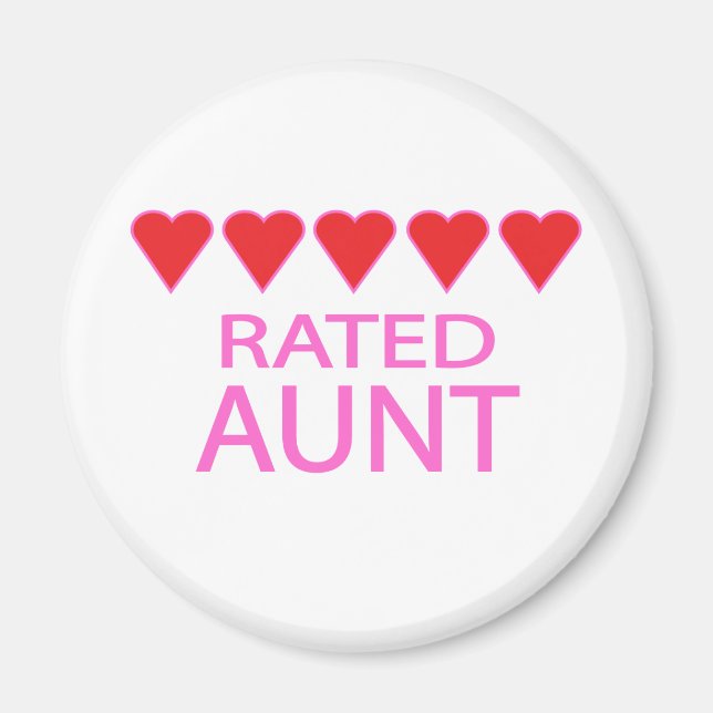 Five Heart Aunt Magnet (Front)