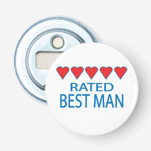 Five Heart Best Man Bottle Opener