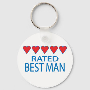 Five Heart Best Man Keychain