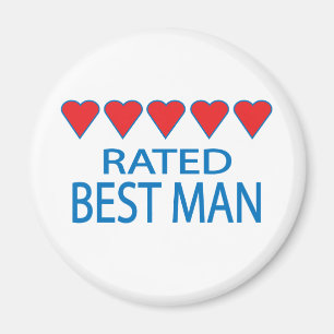 Five Heart Best Man Magnet
