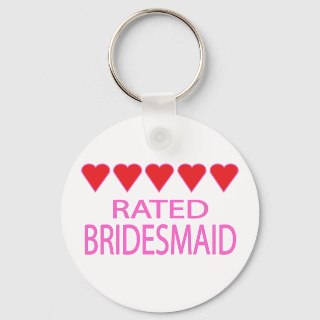 Five Heart Bridesmaid Keychain (Front)