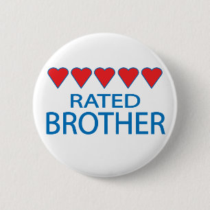 Five Heart Brother 2 Inch Round Button
