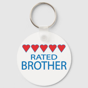 Five Heart Brother Keychain