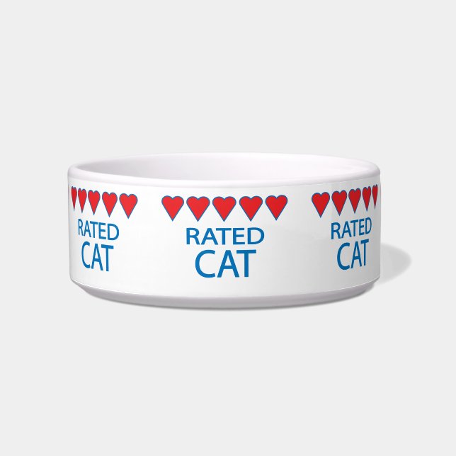 Five Heart Cat Bowl (Front)