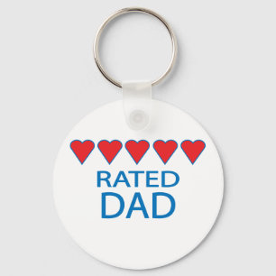 Five Heart Dad Keychain