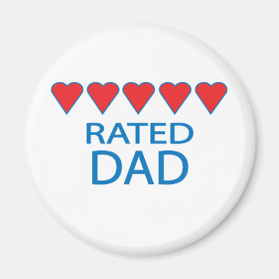 Five Heart Dad Magnet