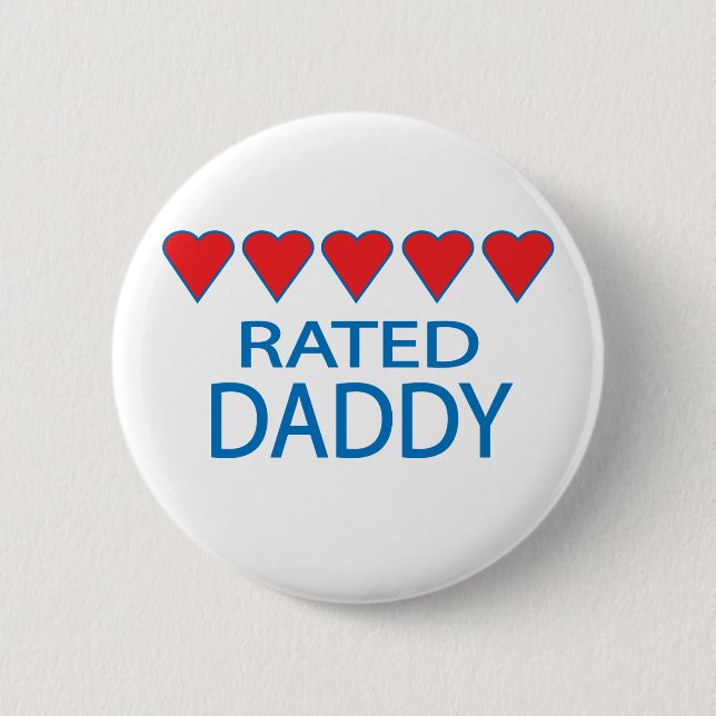 Five Heart Daddy 2 Inch Round Button (Front)