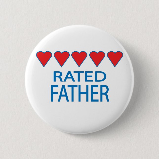Five Heart Father 2 Inch Round Button (Front)
