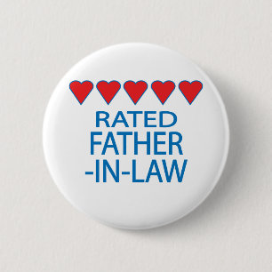 Five Heart Father-In-Law 2 Inch Round Button