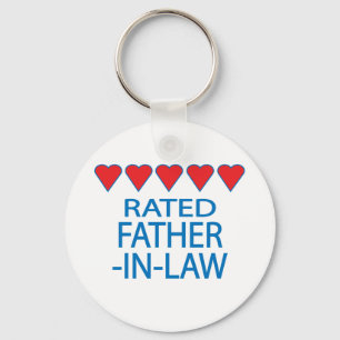 Five Heart Father-In-Law Keychain