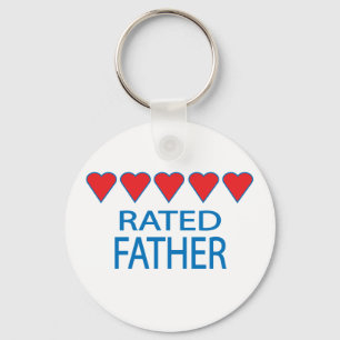 Five Heart Father Keychain