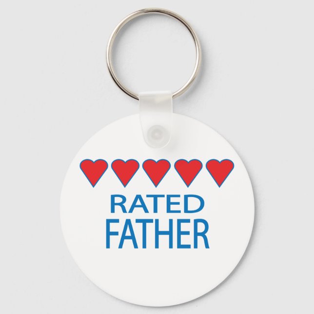 Five Heart Father Keychain (Front)