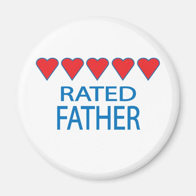 Five Heart Father Magnet (Front)