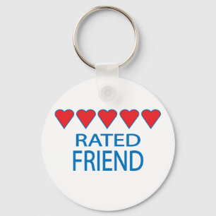 Five Heart Friend Keychain