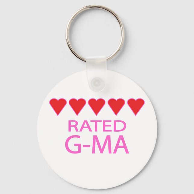 Five Heart G-Ma Keychain (Front)