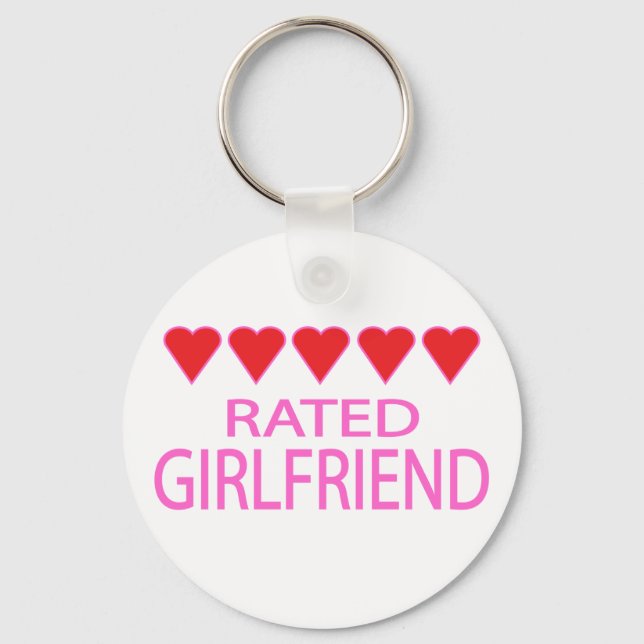 Five Heart Girlfriend Keychain (Front)