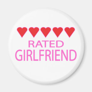 Five Heart Girlfriend Magnet
