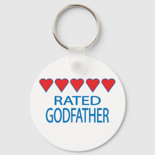 Five Heart Godfather Keychain