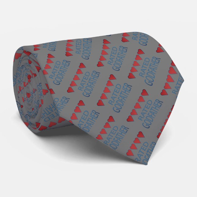 Five Heart Godfather Tie (Rolled)