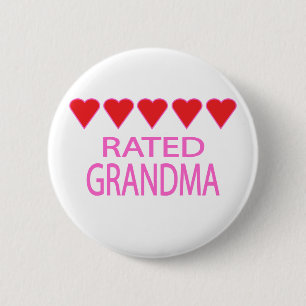 Five Heart Grandma 2 Inch Round Button