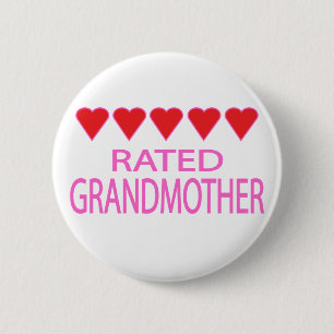 Five Heart Grandmother 2 Inch Round Button