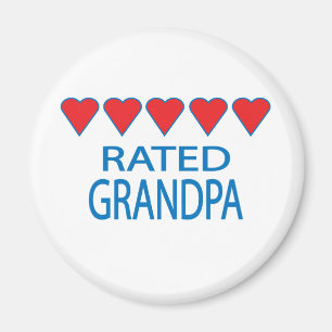 Five Heart Grandpa Magnet