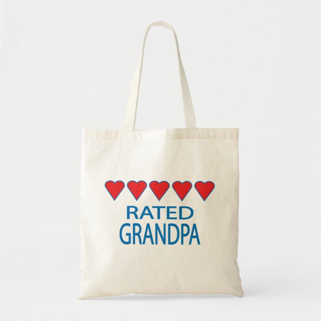 Five Heart Grandpa Tote Bag (Front)