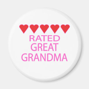 Five Heart Great Grandma Magnet