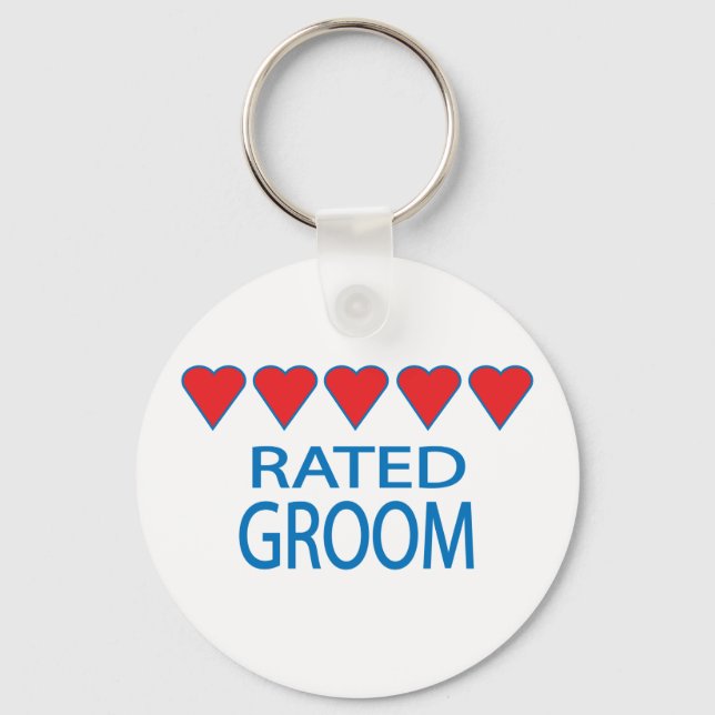 Five Heart Groom Keychain (Front)