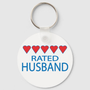 Five Heart Husband Keychain