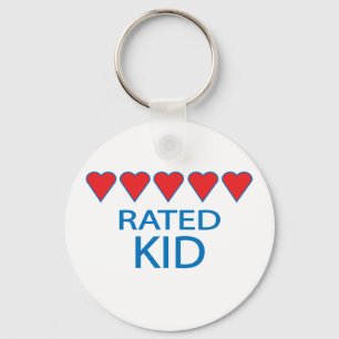 Five Heart Kid Keychain