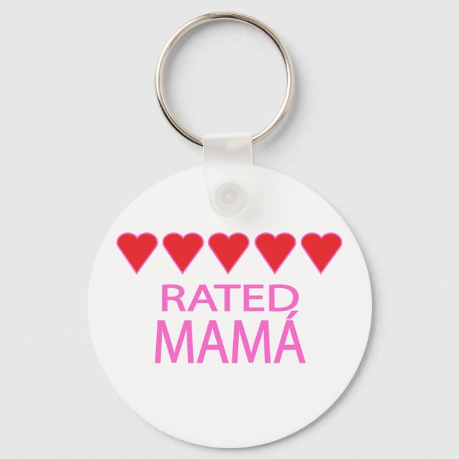 Five Heart Mamá Keychain (Front)