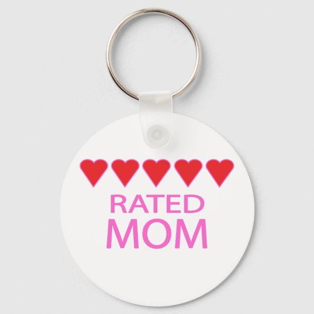 Five Heart Mom Keychain (Front)