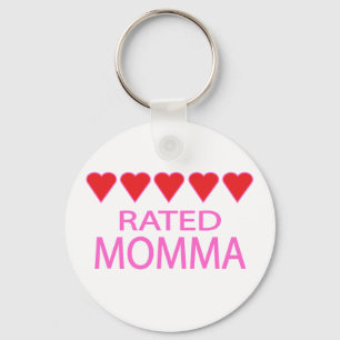 Five Heart Momma Keychain