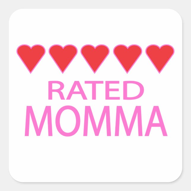 Five Heart Momma Square Sticker (Front)