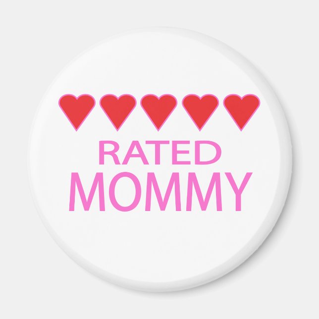 Five Heart Mommy Magnet (Front)