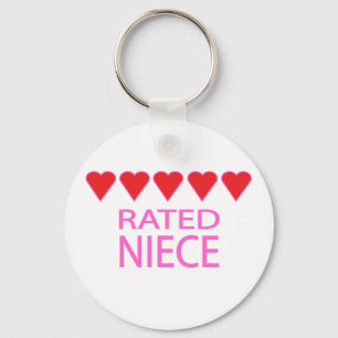Five Heart Niece Keychain