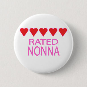 Five Heart Nonna 2 Inch Round Button