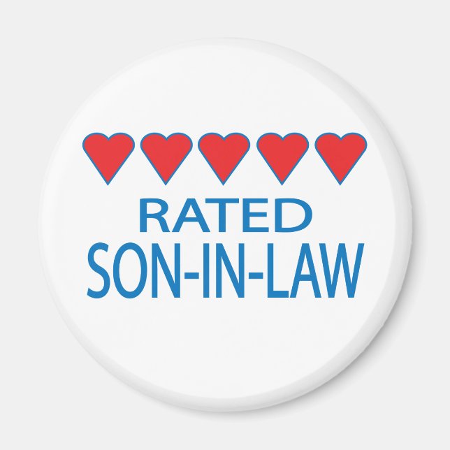 Five Heart Son-In-Law Magnet (Front)